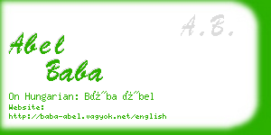 abel baba business card